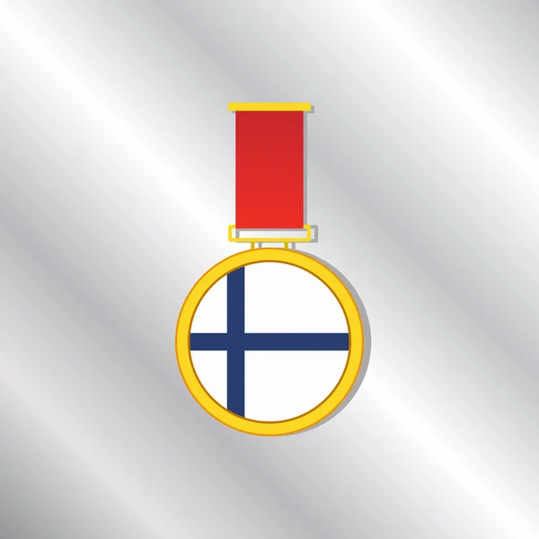 Illustration Finland Flag Template — Stock Vector