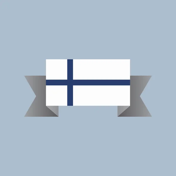 Illustration Finland Flag Template — Stock vektor