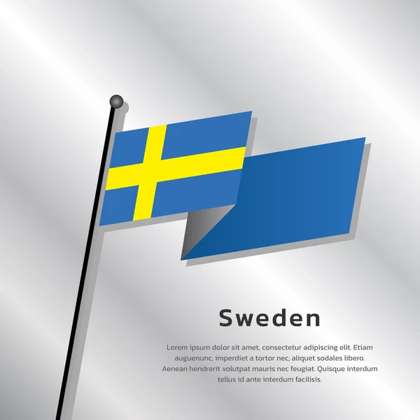 Illustration Sweden Flag Template — Vector de stock