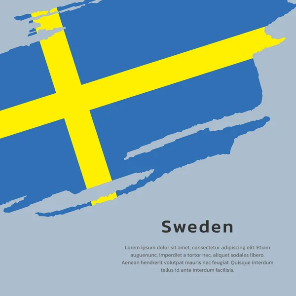 Иллюстрация Шаблона Флага Швеции — стоковый вектор
