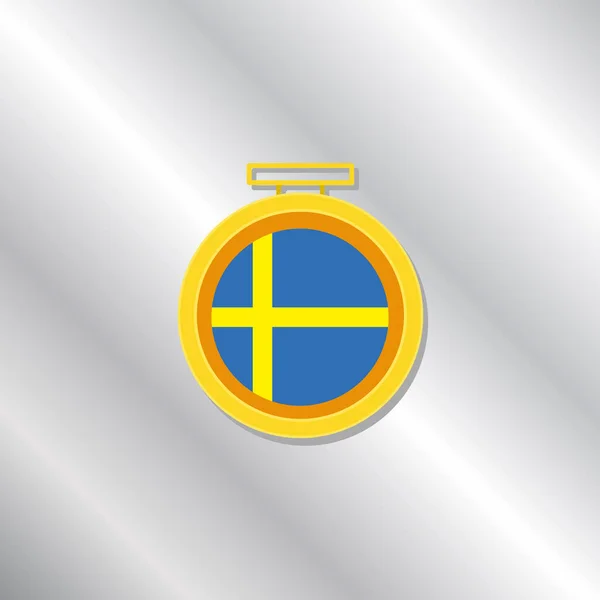 Illustration Sweden Flag Template — Stockvektor