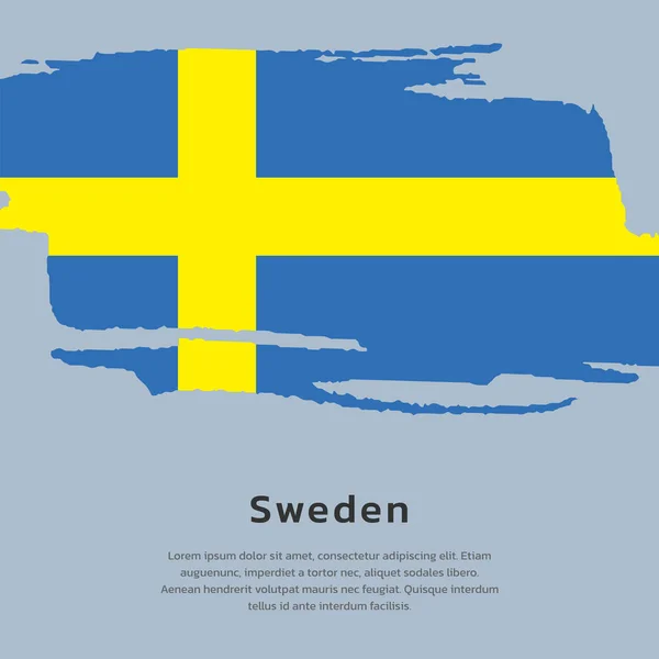 Illustration Sweden Flag Template — Wektor stockowy