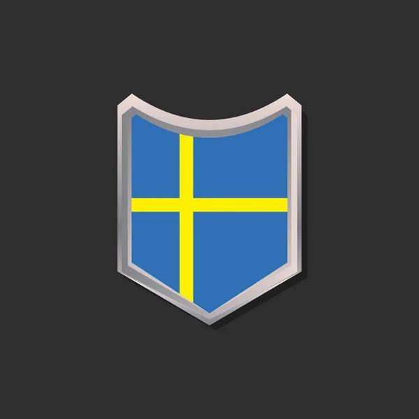 Illustration Sweden Flag Template — Stock Vector