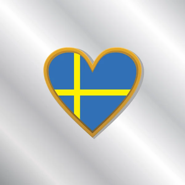 Illustration Sweden Flag Template — Vetor de Stock
