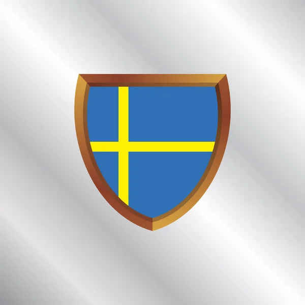 Illustration Sweden Flag Template — Archivo Imágenes Vectoriales