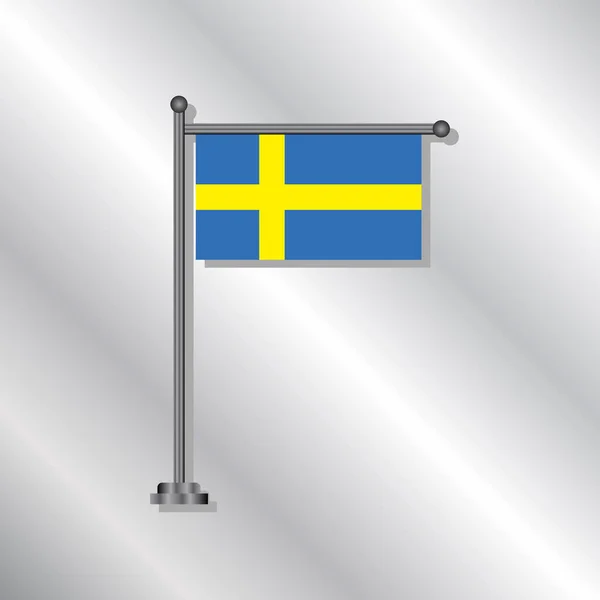 Illustration Sweden Flag Template — Archivo Imágenes Vectoriales