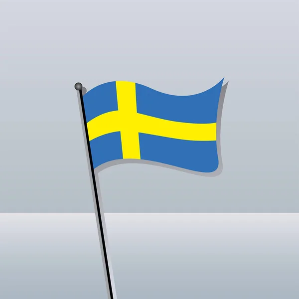 Illustration Sweden Flag Template — Stock vektor