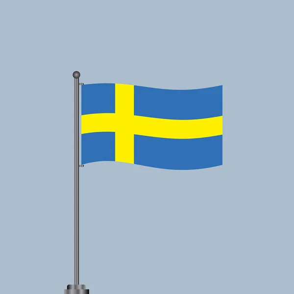 Illustration Sweden Flag Template — Stockvector