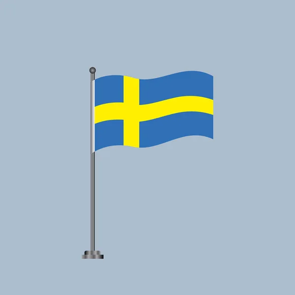 Illustration Sweden Flag Template — Vector de stock
