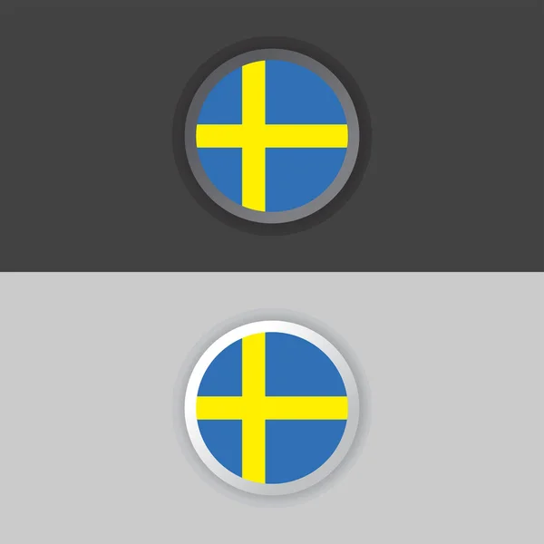 Illustration Sweden Flag Template — Vettoriale Stock