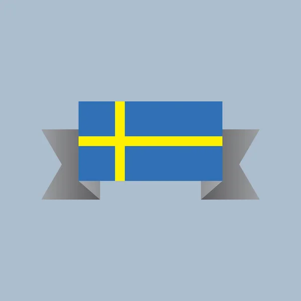 Illustration Sweden Flag Template — Stock vektor