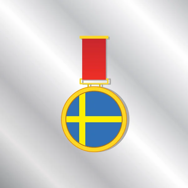 Illustration Sweden Flag Template — Archivo Imágenes Vectoriales