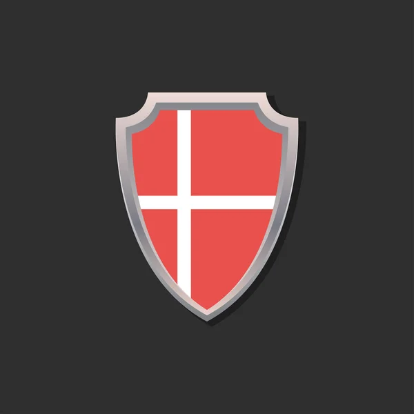 Illustration Denmark Flag Template — Stock vektor