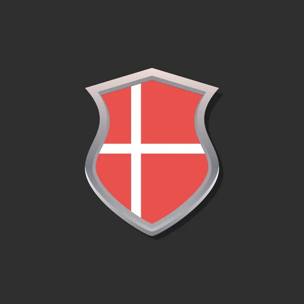 Illustration Denmark Flag Template — Archivo Imágenes Vectoriales