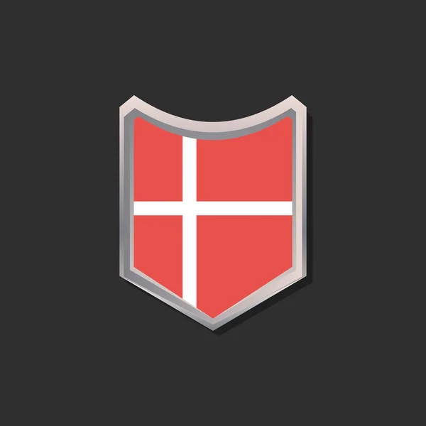 Illustration Denmark Flag Template —  Vetores de Stock