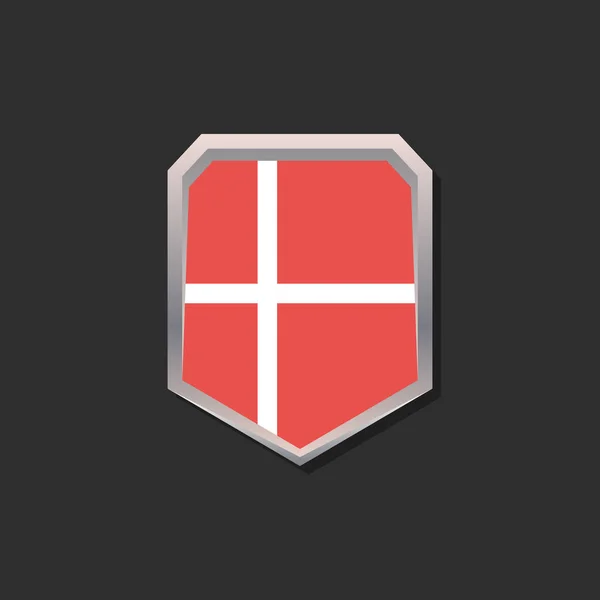 Illustration Denmark Flag Template — Stockvector