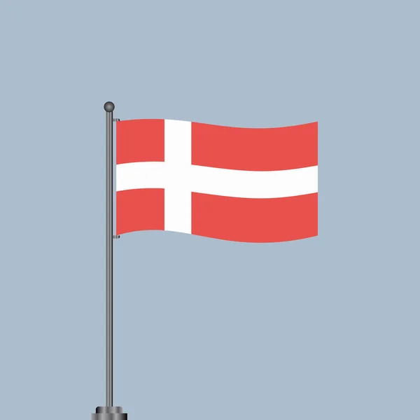 Illustration Denmark Flag Template — Stockový vektor