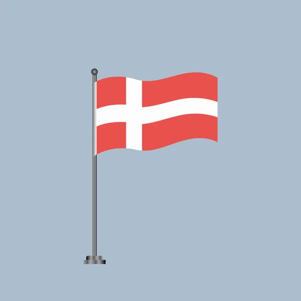 Illustration Denmark Flag Template — Stok Vektör