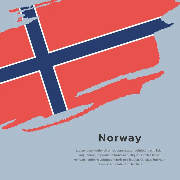 Illustration Norway Flag Template — Stok Vektör