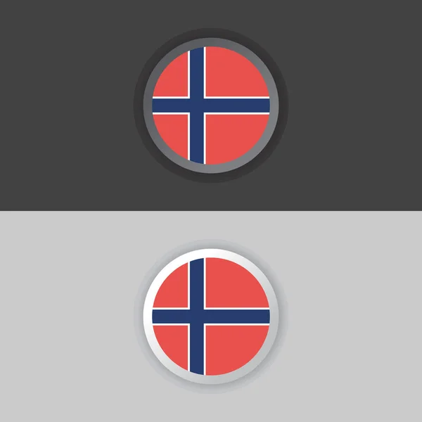 Illustration Norway Flag Template —  Vetores de Stock