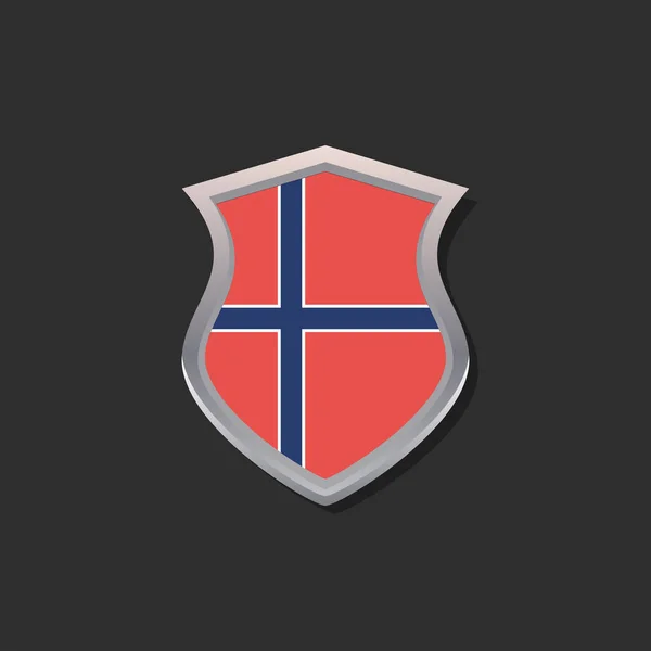 Illustration Norway Flag Template — Archivo Imágenes Vectoriales