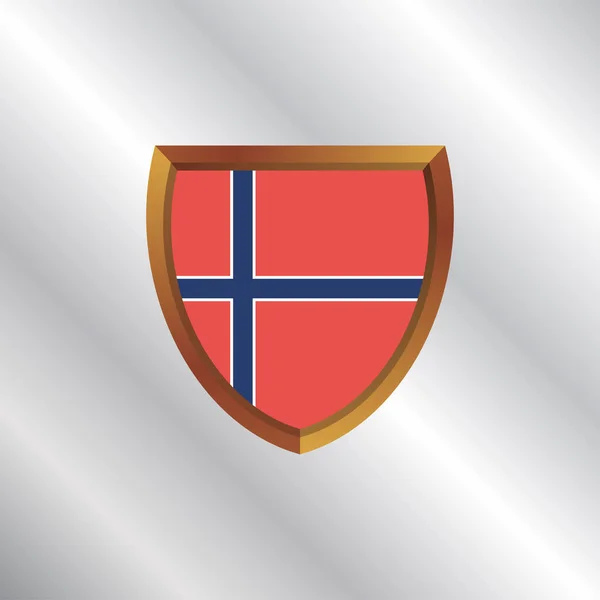 Иллюстрация Шаблона Флага Норвегии — стоковый вектор