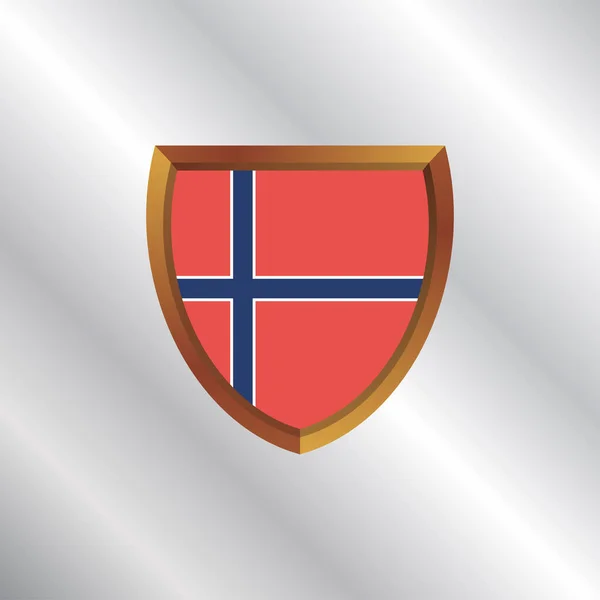 Illustration Norway Flag Template — Stockvektor