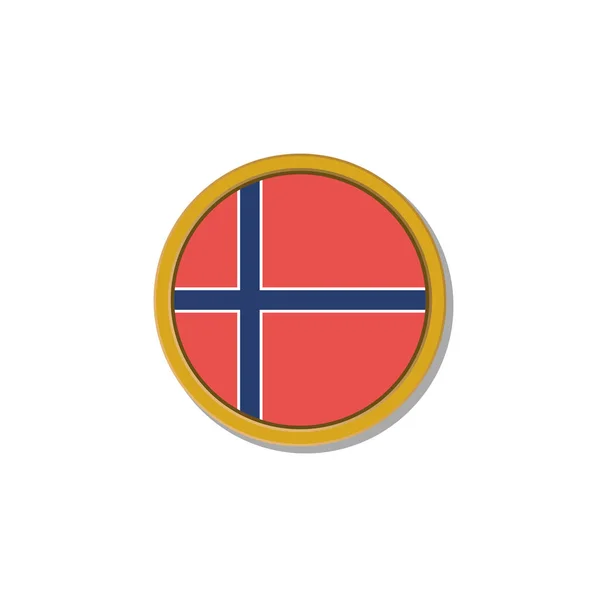 Illustration Norway Flag Template — 스톡 벡터