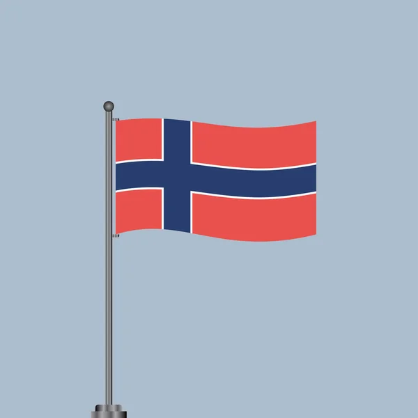 Εικονογράφηση Του Προτύπου Σημαίας Νορβηγίας — Διανυσματικό Αρχείο