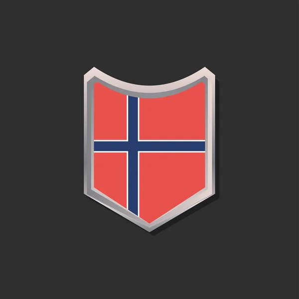 Illustration Norway Flag Template — Vettoriale Stock