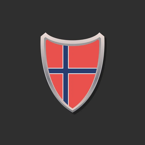 Illustration Norway Flag Template — Stock vektor