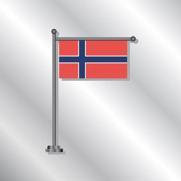Illustration Norway Flag Template — Stockový vektor