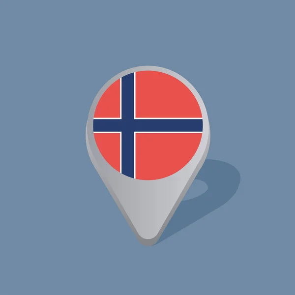Illustration Norway Flag Template — Stockvektor