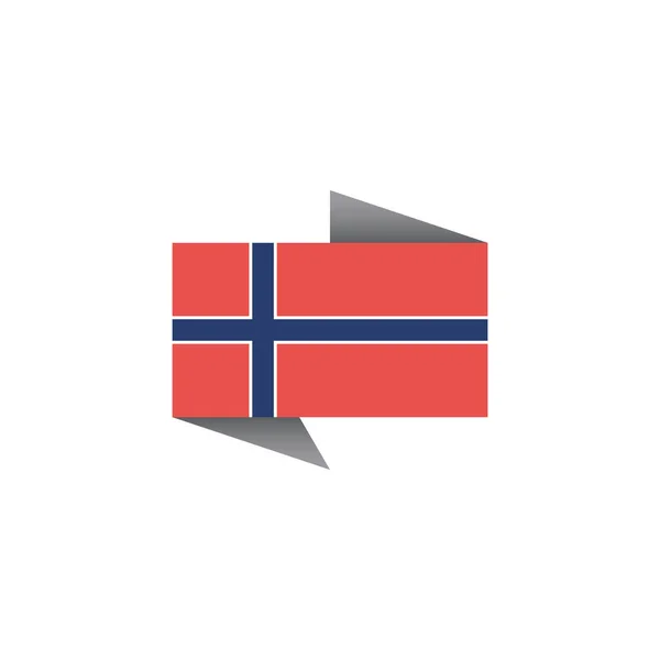 Illustration Norway Flag Template — Vetor de Stock