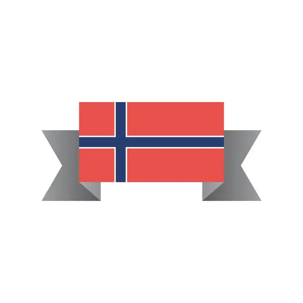 Illustration Norway Flag Template — ストックベクタ