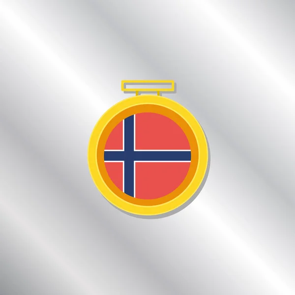 Illustration Norway Flag Template — Stockvector