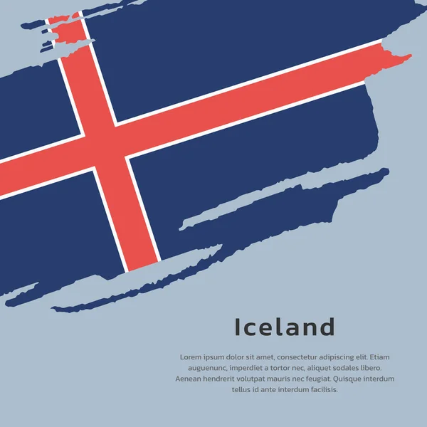 Illustration Iceland Flag Template — Archivo Imágenes Vectoriales