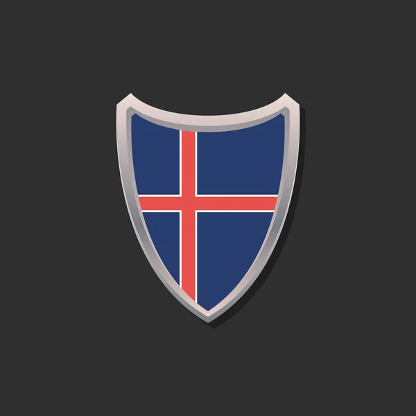 Illustration Iceland Flag Template — Stockvektor