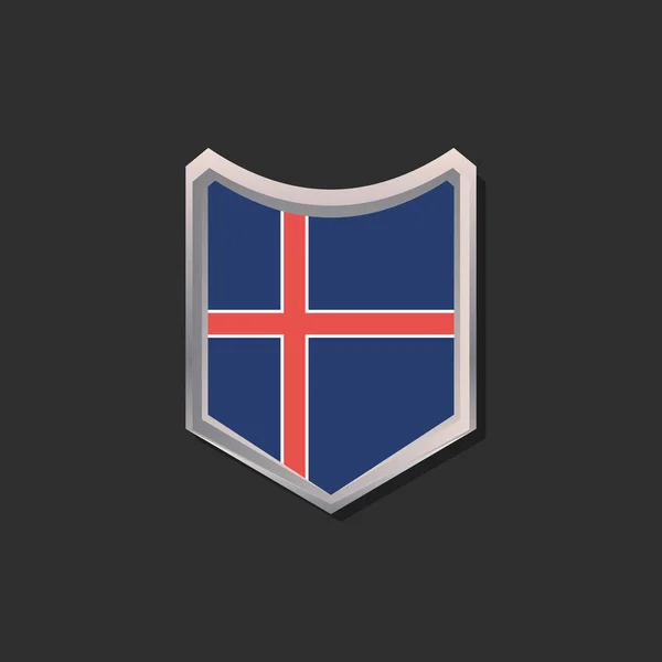 Illustration Iceland Flag Template — Vettoriale Stock