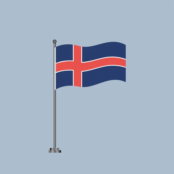 Illustration Iceland Flag Template — Stockový vektor