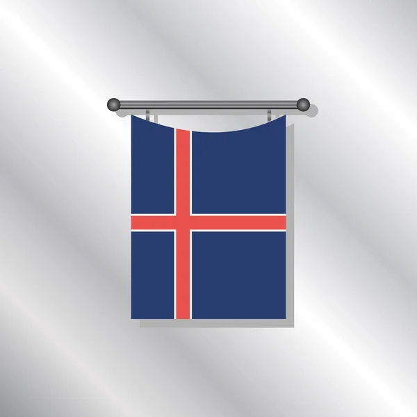 Illustration Iceland Flag Template — Vector de stock