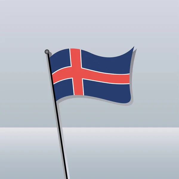 Illustration Iceland Flag Template — Stock vektor