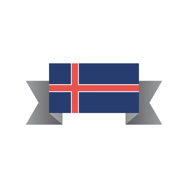 Illustration Iceland Flag Template — Image vectorielle