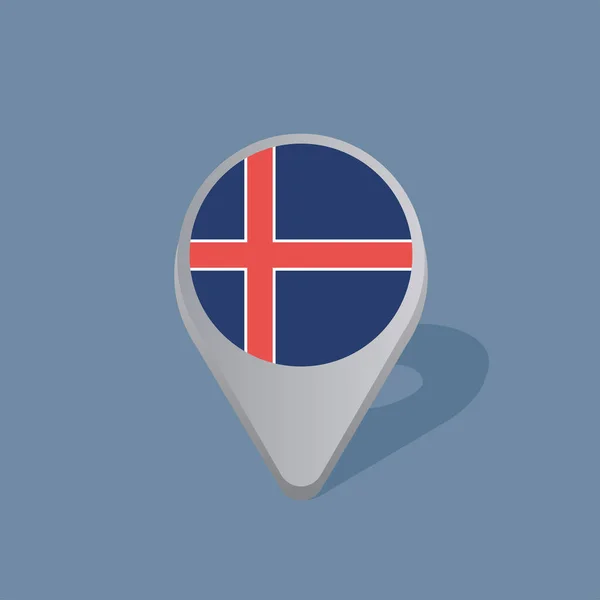 Illustration Iceland Flag Template — ストックベクタ