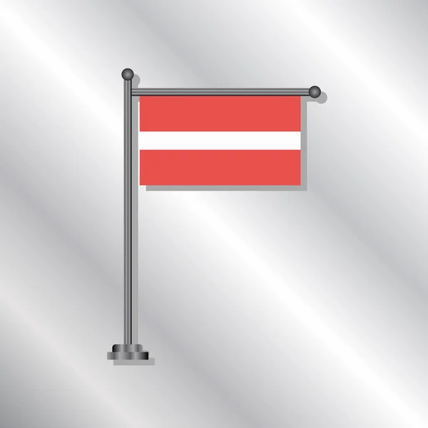 Illustration Latvia Flag Template — Stock Vector