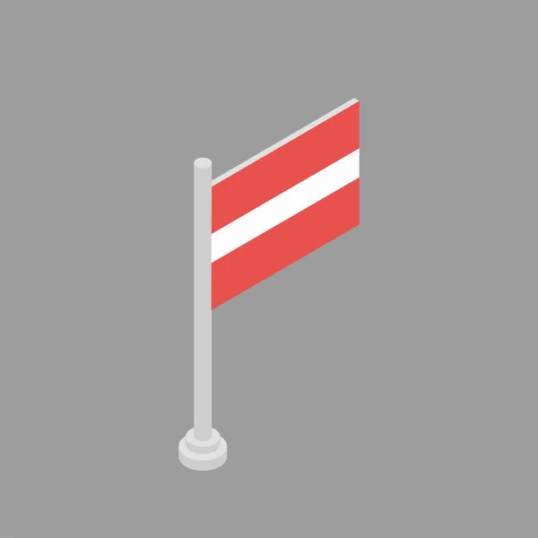 Illustration Latvia Flag Template — Vetor de Stock