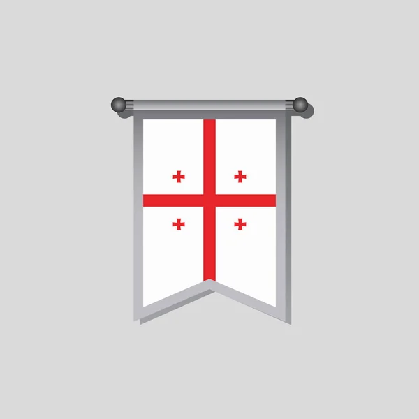 Illustration Georgia Flag Template — Vettoriale Stock