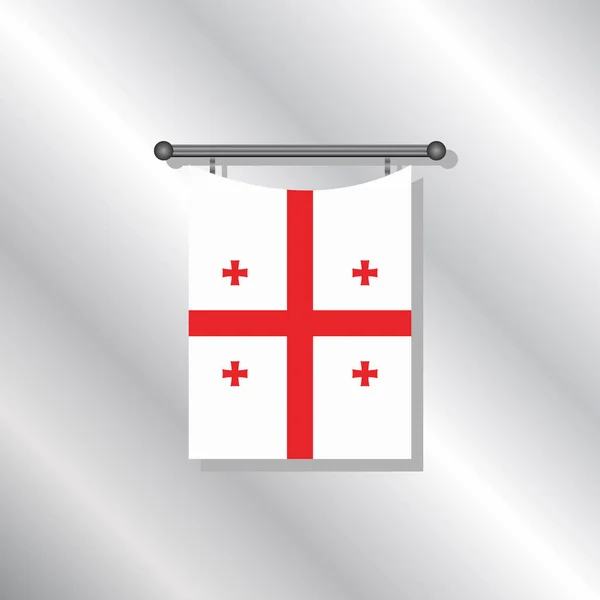 Illustration Georgia Flag Template — ストックベクタ