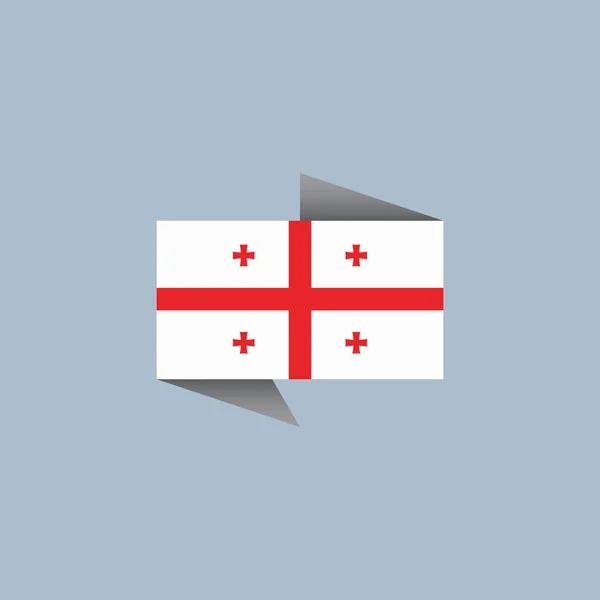 Illustration Georgia Flag Template — ストックベクタ