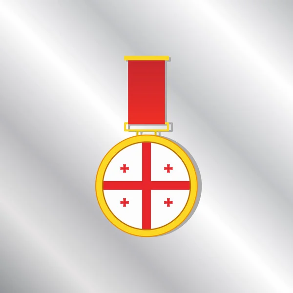 Illustration Georgia Flag Template — Stock Vector